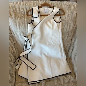 C/MEO Collective white midi dress with tie size medium (M)